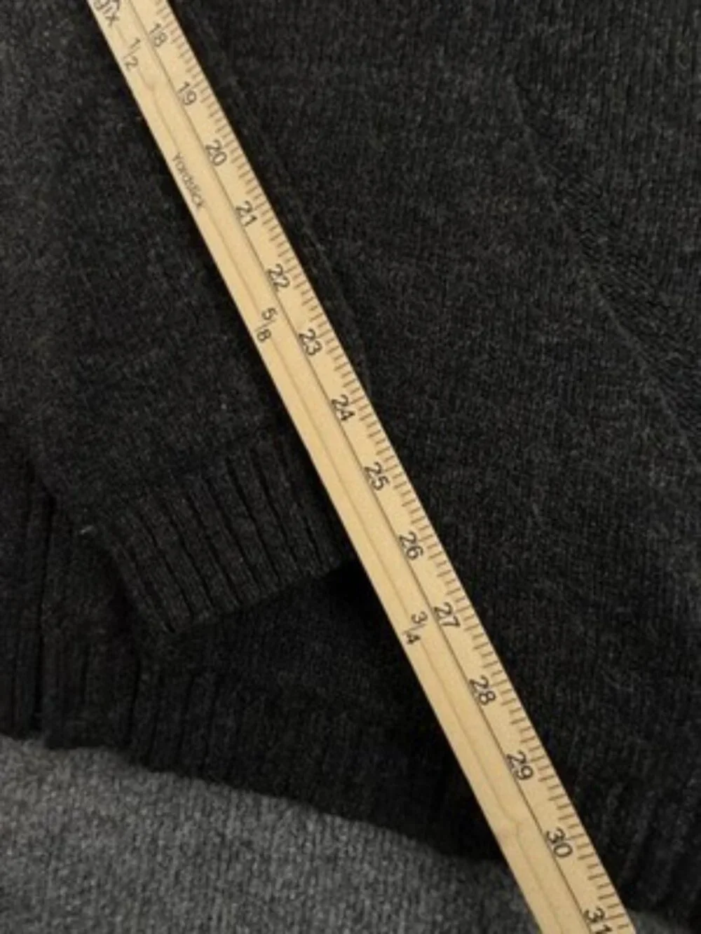 Thomas Burberry Shetland Wool Collared Long Sleeve Dark Gray Full Zip Logo Men